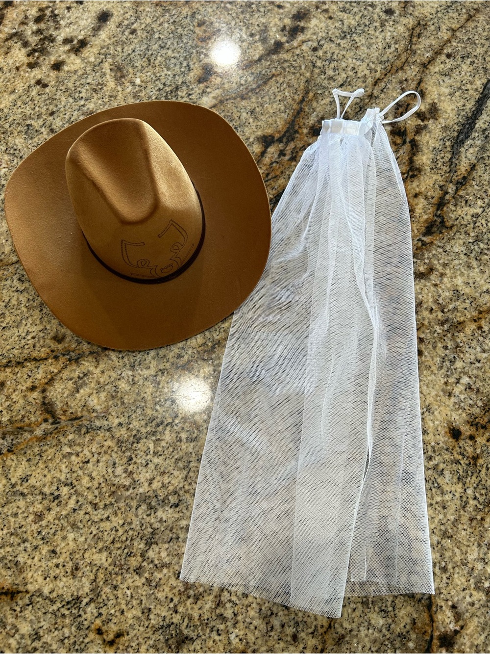 Build-a-Bear Cowboy Hat & Wedding Veil